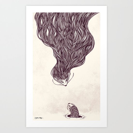 Father and son Art Print