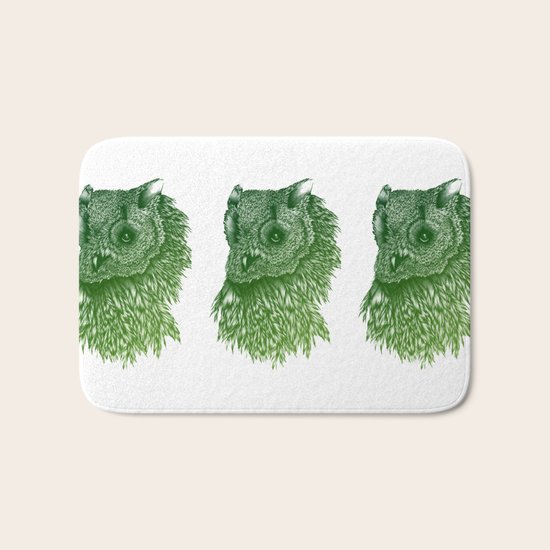 Ombre Owl Bath Mat