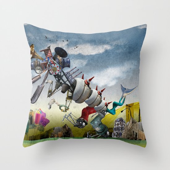 monster II Throw Pillow