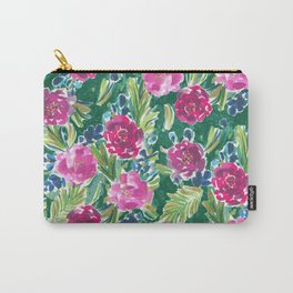 Evergreen Festive Floral Carry-All Pouch