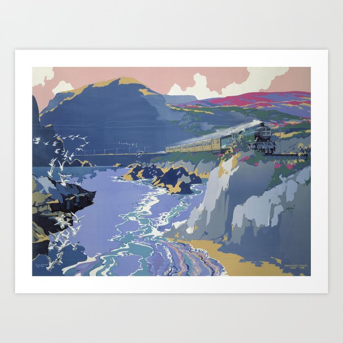 Mid Century Modern Vintage Travel Poster Art British Railways