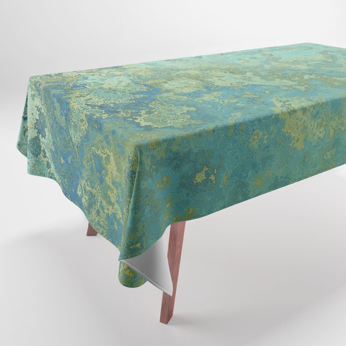 Old Green Blue Vintage Collection Tablecloth