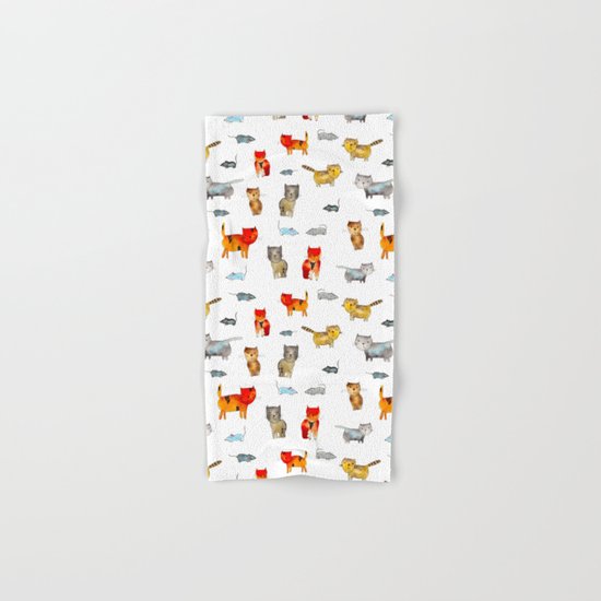 'Cat and mouse' pattern Hand & Bath Towel