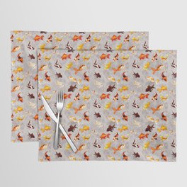 Silver Koi Fish Goldfish pattern Placemat