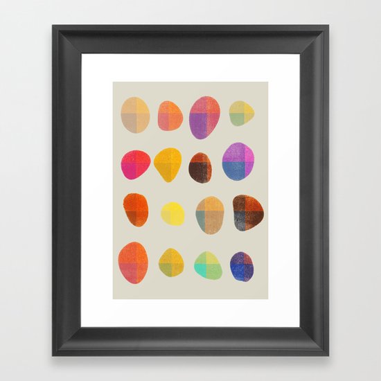 Painted Pebbles 4 Framed Art Print