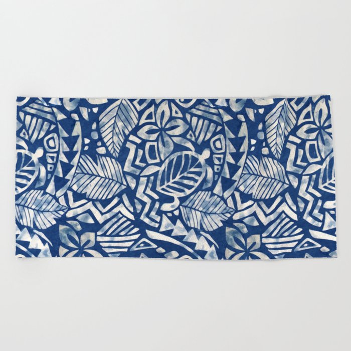 Hawaiian tribal pattern Beach Towel