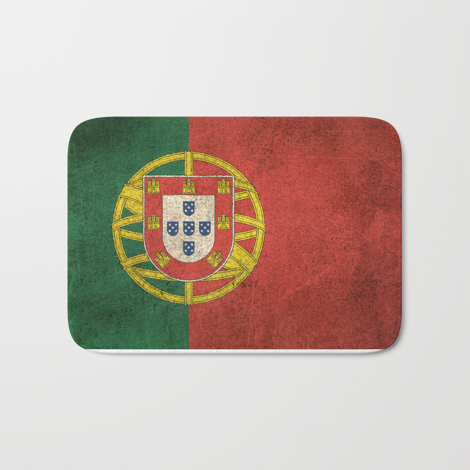 Old And Worn Distressed Vintage Flag Of Portugal Bath Mat By Jeffbartels Society6