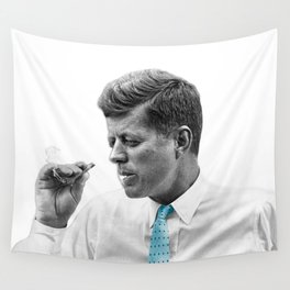 John F Kennedy Smoking Wall Tapestry