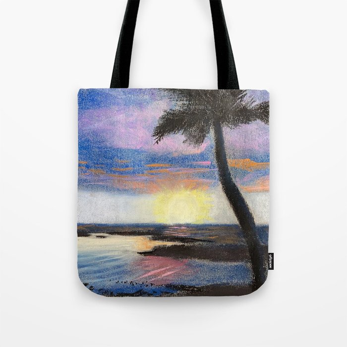 Hawaii Palm Tree at Sunset Tote Bag