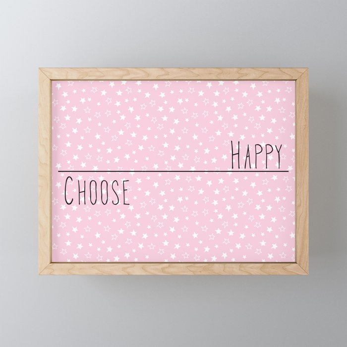 Choose Happy Framed Mini Art Print
