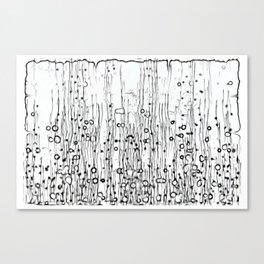 Black Doodle Line Art #2 Canvas Print