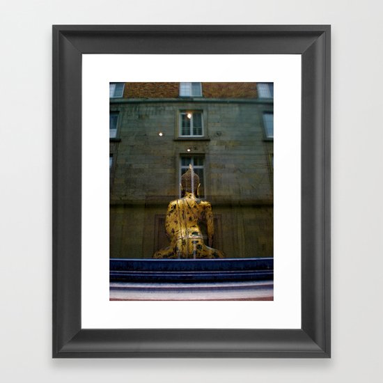 Buddha in the Window Framed Art Print