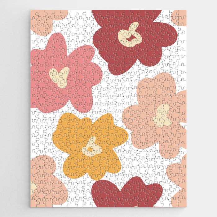  Sunny Summer Matisse Retro Flowers Jigsaw Puzzle