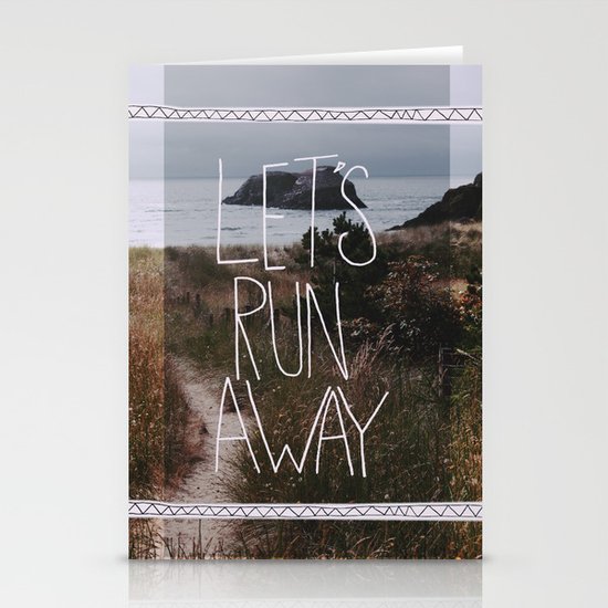 Let's Run Away: Cannon Beach, Oregon Stationery Cards