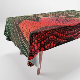 We Could All Use a Little Bit of Meditation (black-red-green) Tablecloth