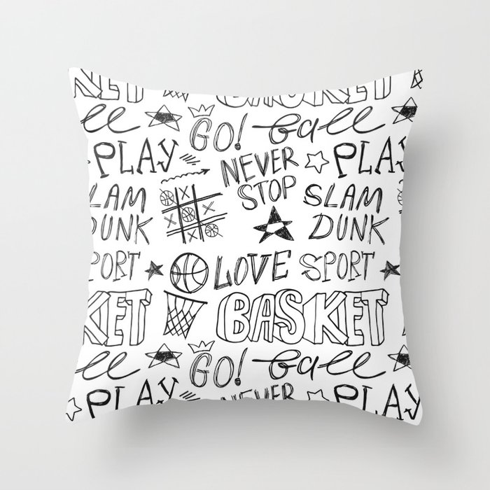 Basketball. Go! Throw Pillow
