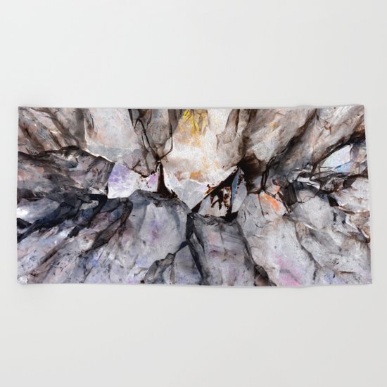 Crystal texture Beach Towel