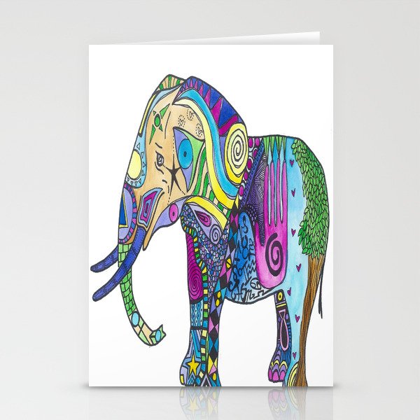 Elephant Profile Stationery Cards