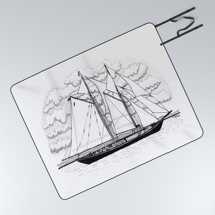 Bluenose II Schooner Picnic Blanket