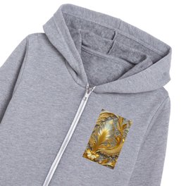 Trendy Abstract Gold Glass Collection Kids Zip Hoodie