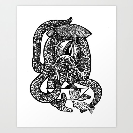 Octopus Art Print