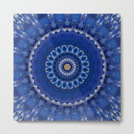 Mandala star dust Metal Print | Digital, Pattern, Classicblue, Cosmic, Reiki, Graphicdesign, Graphic Design, Kaleidoscope, Design, Energy 
