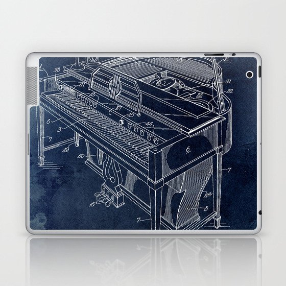 PIANO CONSTRUCTION FOR Sound Patent Year 1945 Laptop & iPad Skin