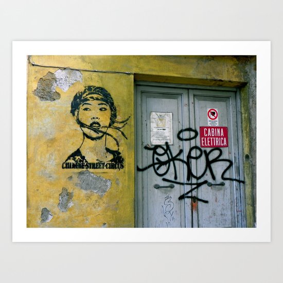 Chinese Street Circus Art Print