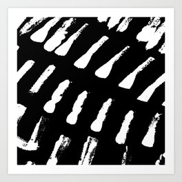 Minimal [2]: a simple, black and white pattern by Alyssa Hamilton Art Art Print