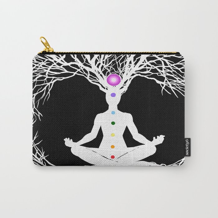 Tree of Life White Carry-All Pouch