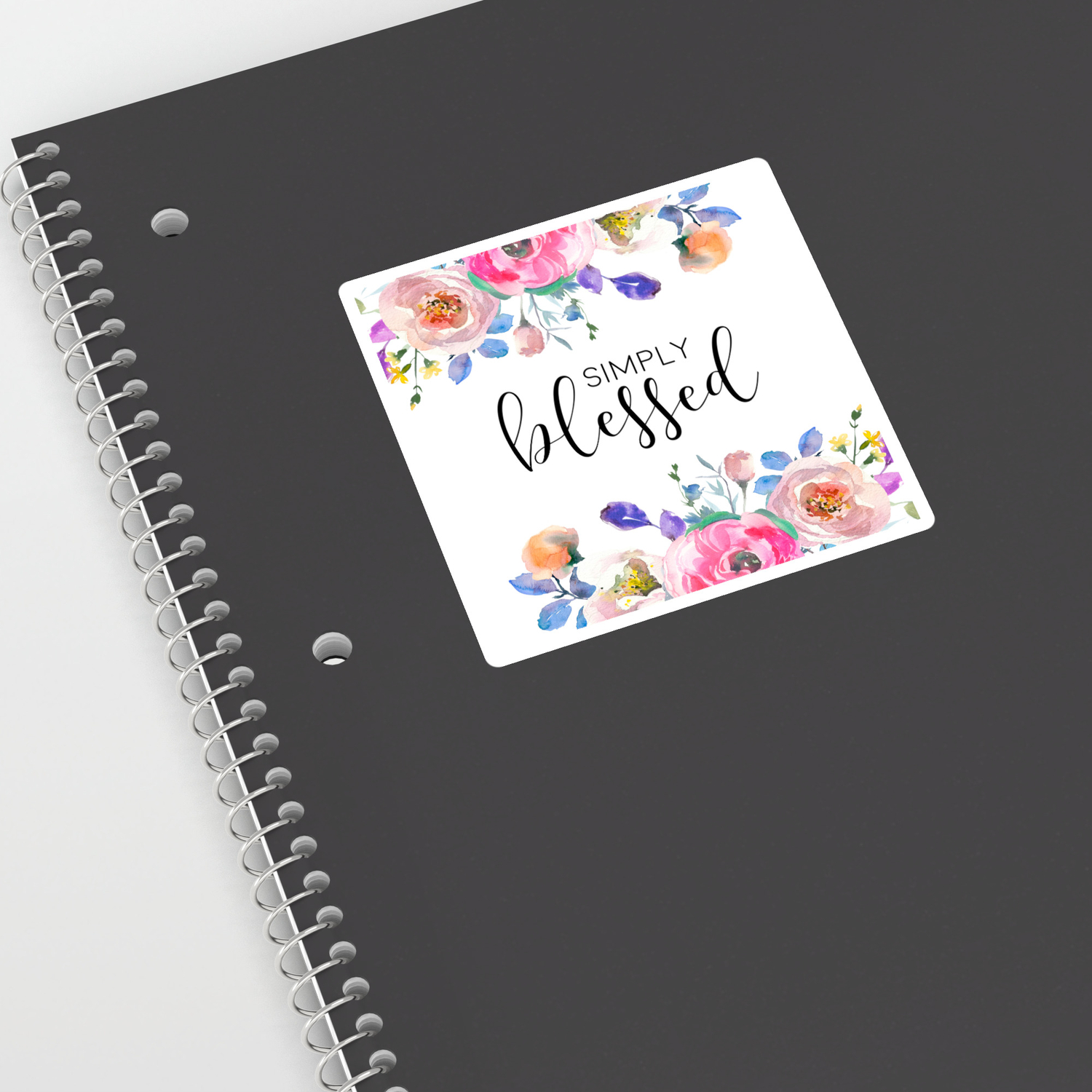 Simply Blessed Gallery Wall Inspirational Quote Printable Wall Art Sticker By Printableartsy Society6