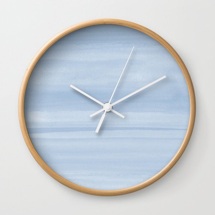 Navy Blue Watercolor Ombre Wall Clock