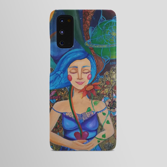 I am connected to all that is Nature is my home original art Android Case