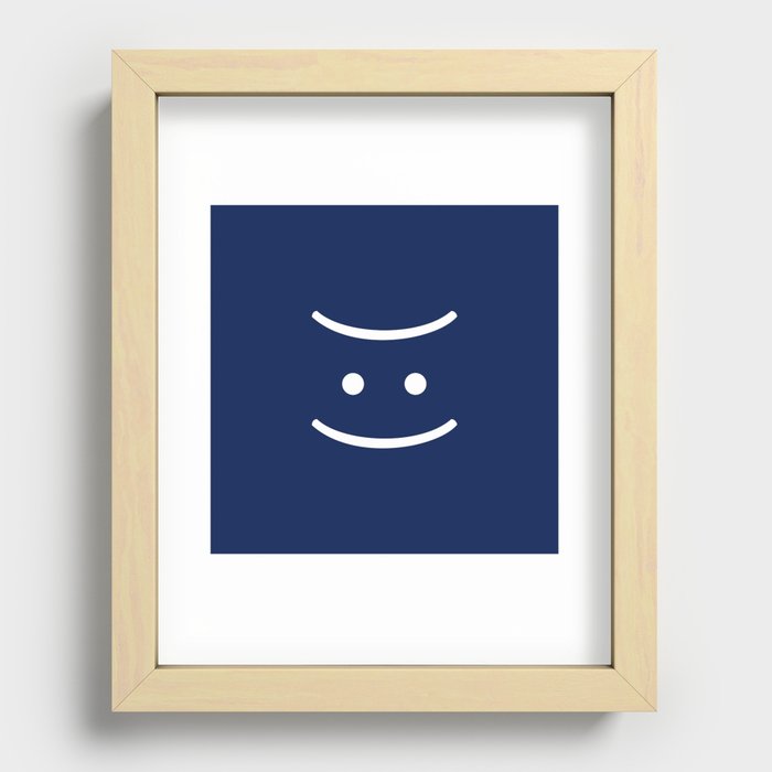 BAD BUDDY SMILE EMOTICON Recessed Framed Print