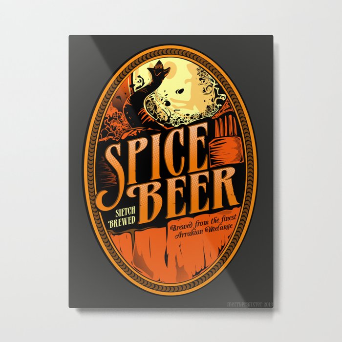 Spice Beer Label Metal Print