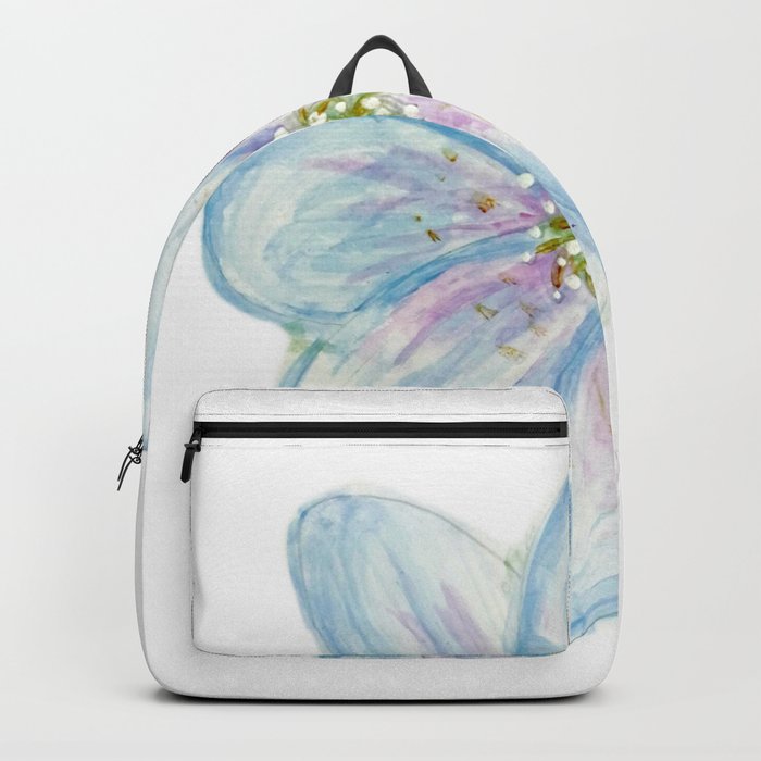 pastel blue backpack