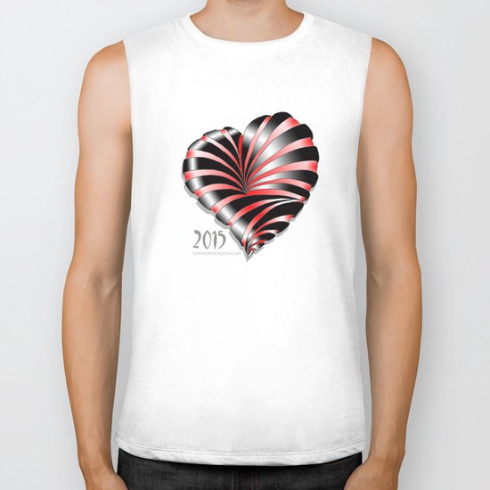 Forever love Valentine Illustration Biker Tank