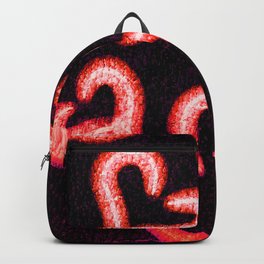 Distressed Hearts Red Backpack