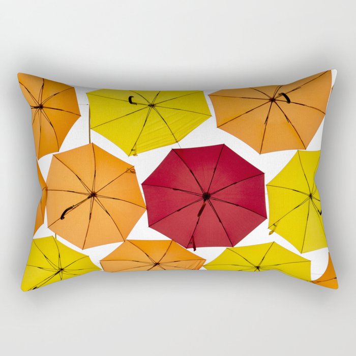 Umbrellas color Rectangular Pillow