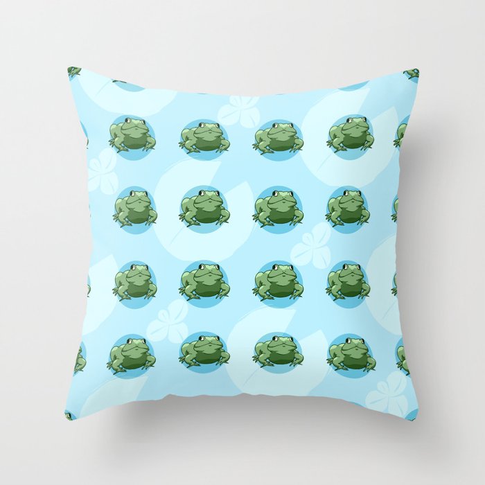 Chonk Frog Throw Pillow
