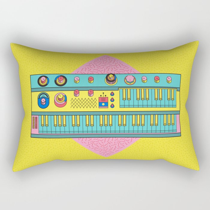 Psychedelic synth Rectangular Pillow