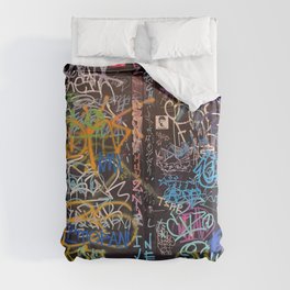 Bologna Graffiti Writers Reserved Space in The Street Duvet Cover