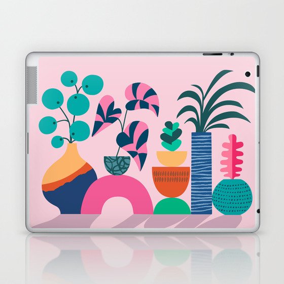 Mid century modern plants Laptop & iPad Skin