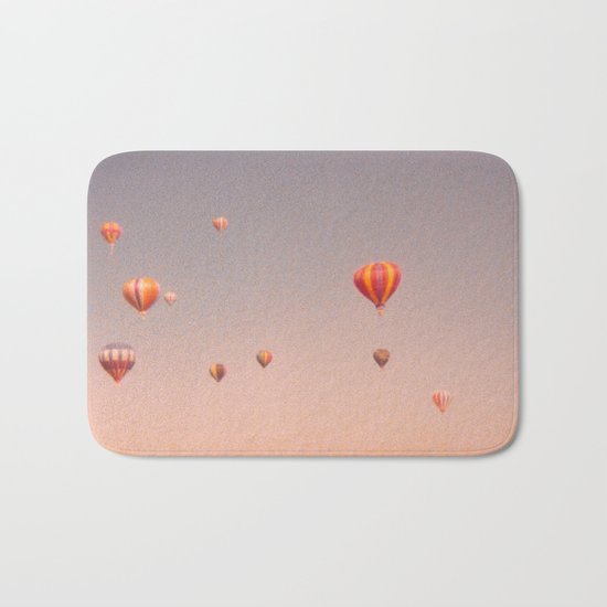 vintage hot air balloons in rio Bath Mat