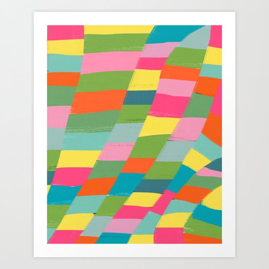 colorful patchwork 3 Art Print