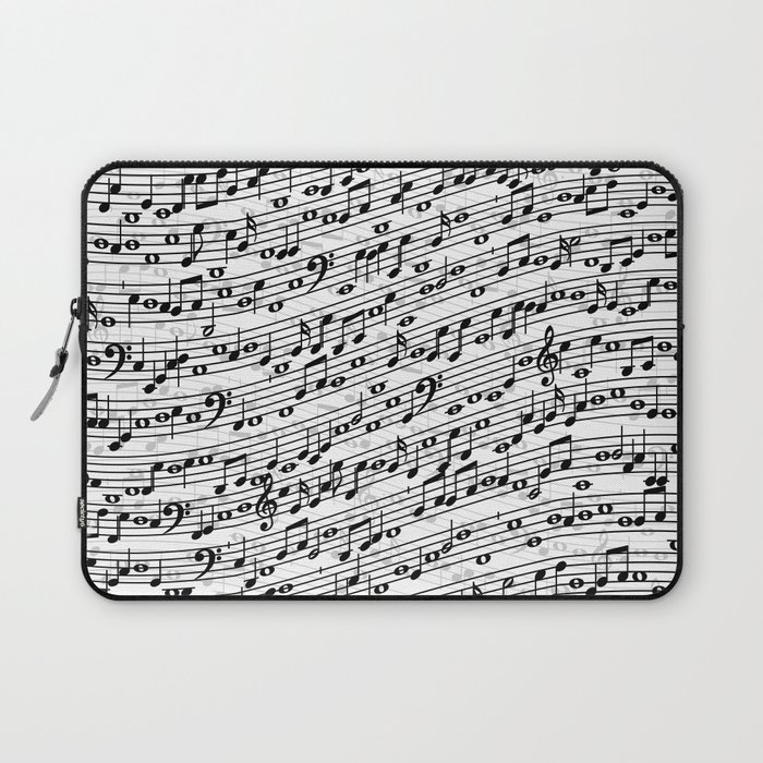 Musician Sheet Music Lovers Musical Notes Pattern Laptop Sleeve