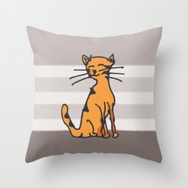 Cute cat face 8 Throw Pillow