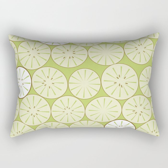midcentury cool kiwi Rectangular Pillow
