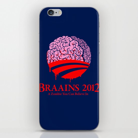 Vote Braains 2012 - A Zombie You Can Believe In iPhone & iPod Skin