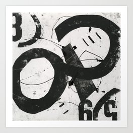 859 Black and White Abstract Art Print